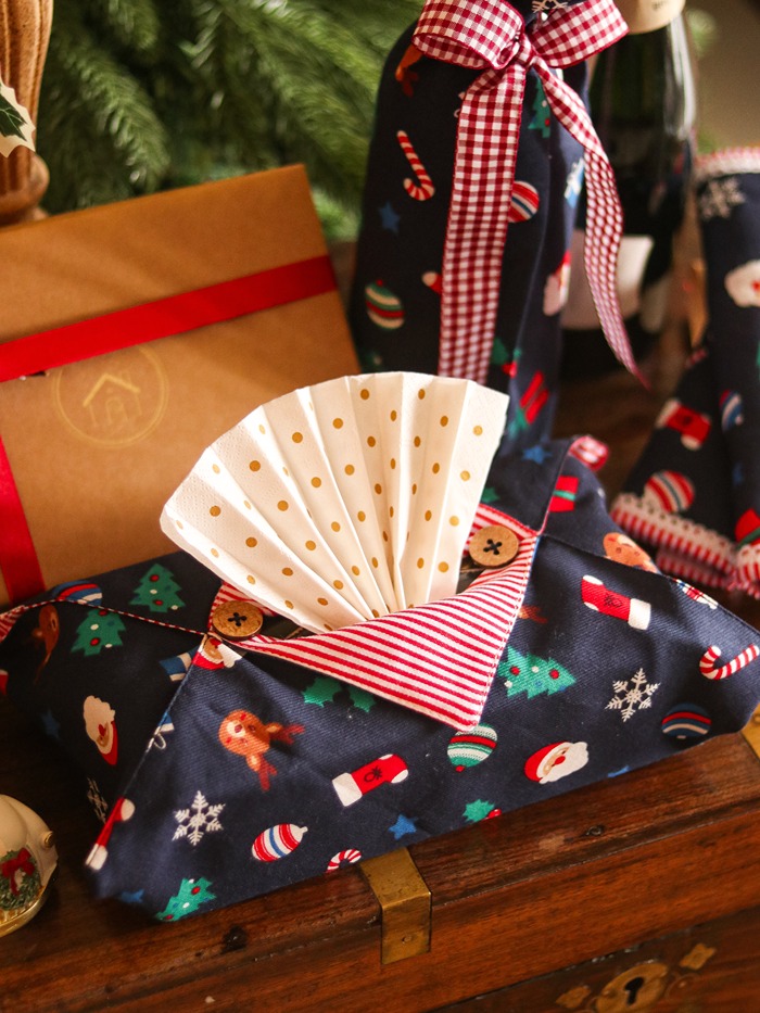 Tissue Box Cover - All About Christmas (Single Unit)