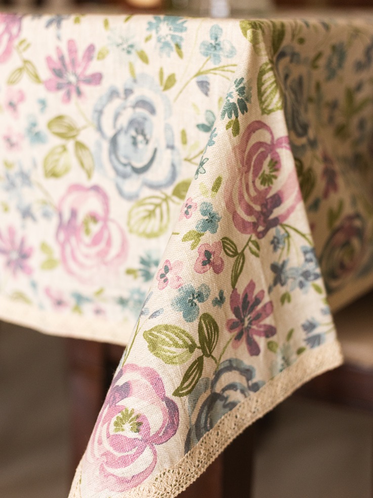 Table Cover - Floral Strokes (4 Seater / 6 Seater / 8 Seater)