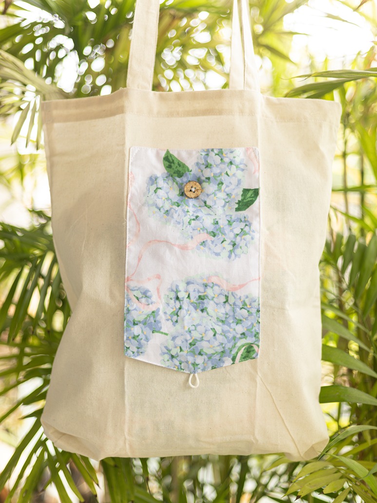 Foldable Shopping Bag - Hydrangea Dreams