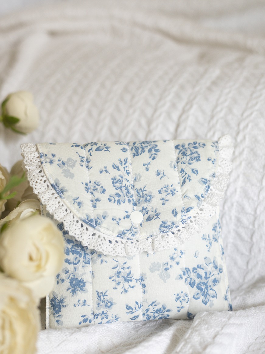 Sanitary Pouch - Whispering Blue Florals