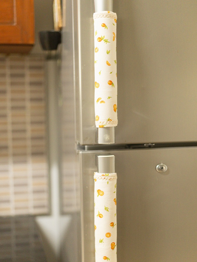 Fridge Handle Covers - Mini Mandarins  (set of 2)