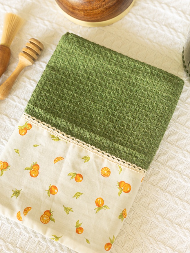 Kitchen Napkins - Mini Mandarins - Green (Size: 18