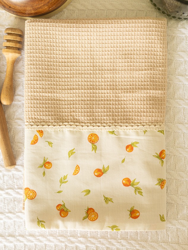 Kitchen Napkins - Mini Mandarins - Beige (Size: 17