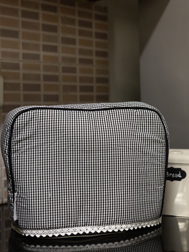 Toaster Cover - Black and White Gingham Theme