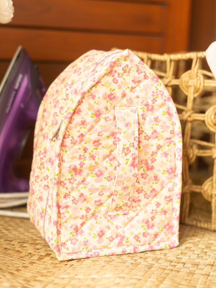 Iron Box Cover - Little florals on beige 