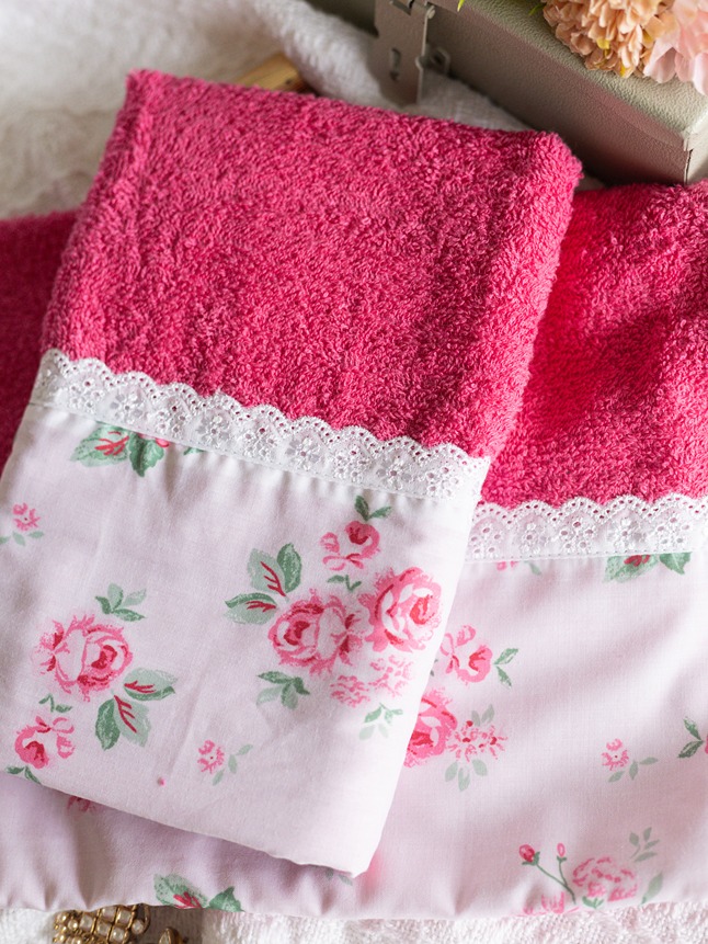 Hand Towel - Candy Pink - Floral Bliss (Size: 16