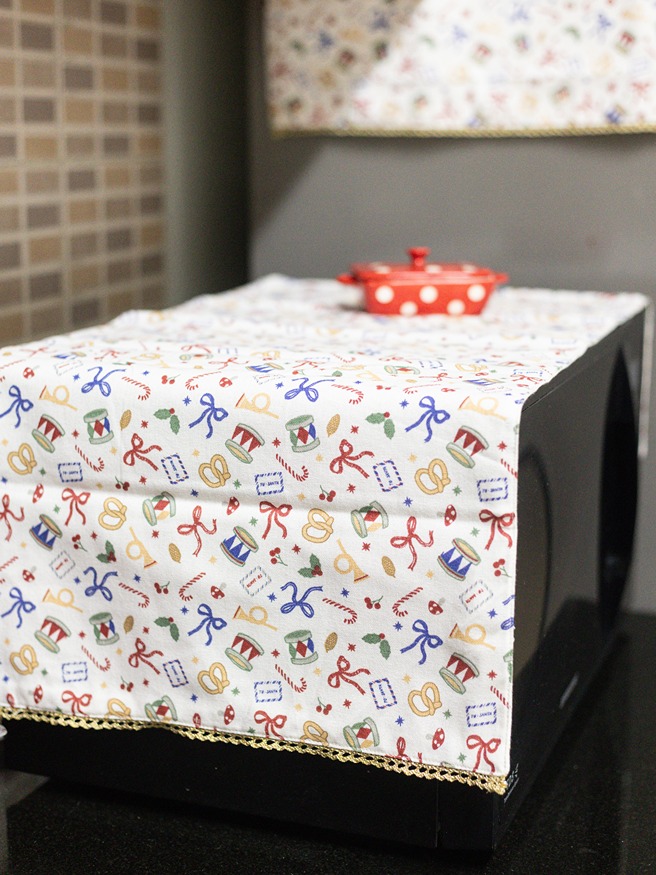 Oven Top Cover - Christmas Cheer (Without Pocket) - Reversible