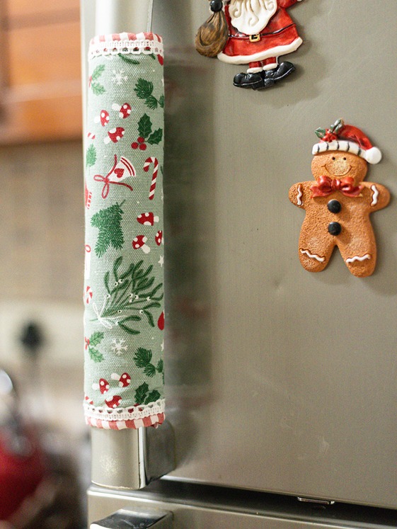 Fridge Handle Covers - Green Christmas Cheer (set of 2)
