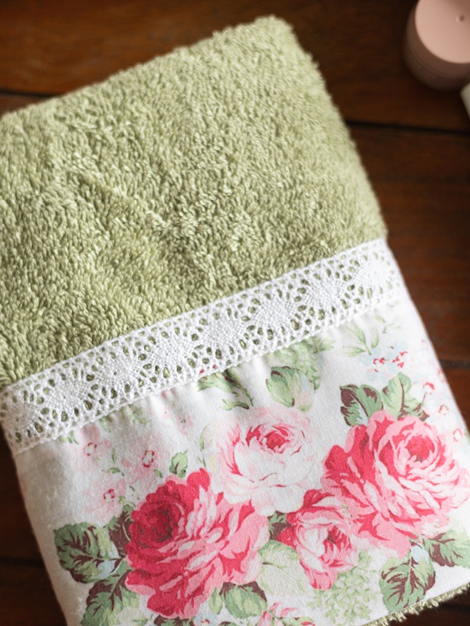Hand Towel - Eternal Rose Collection - Muted Green (Size: 16