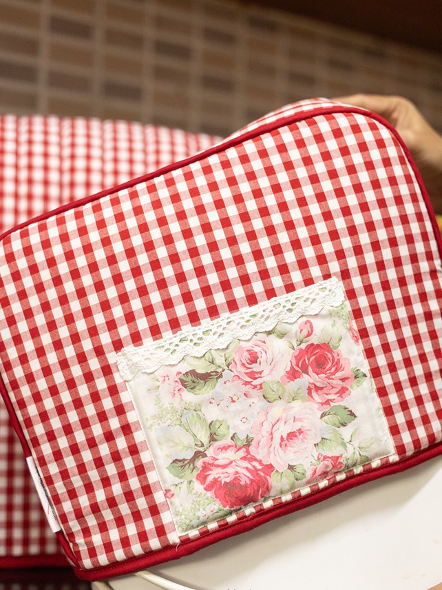 Toaster Cover - Red Gingham - Eternal Rose Collection 