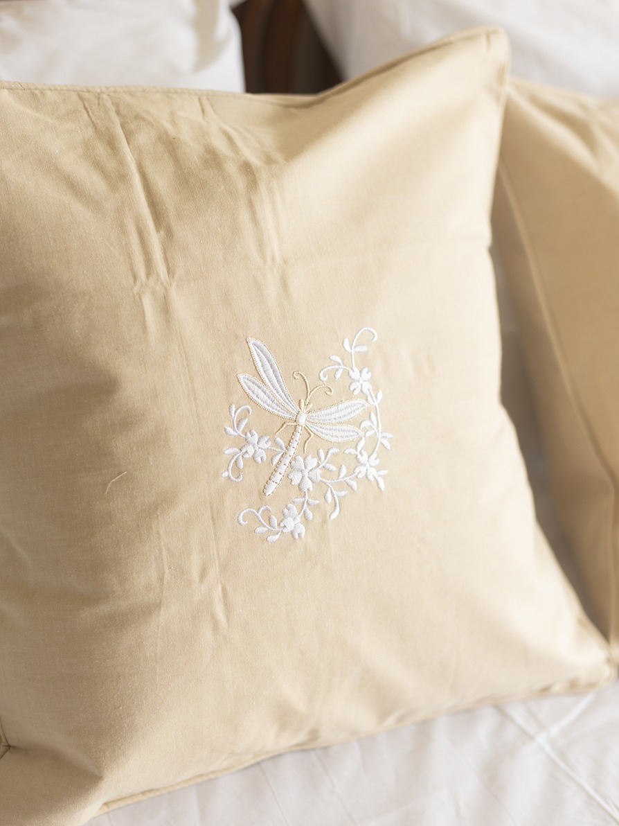 Cushion Covers - Dragonfly Themed - Beige (16