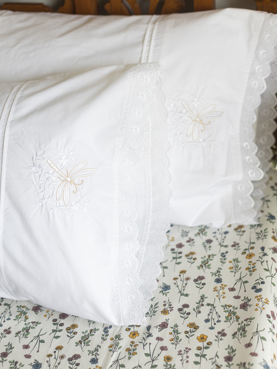 Pillow Covers - Dragon Themed - Beige on white (Set of 2 units)