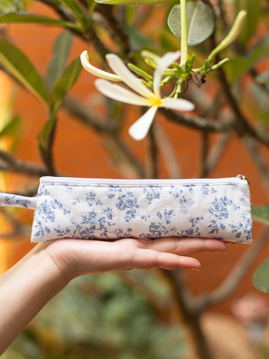 Everyday Pouches - Whispering Blue Florals (Small Size: 2.5