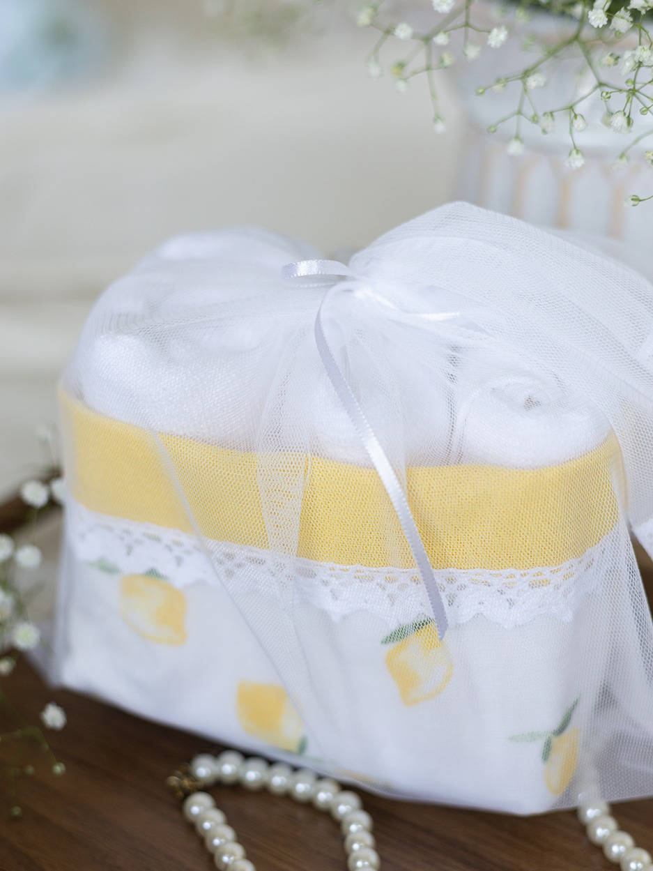 Basket Towel Set - Lemon Themed