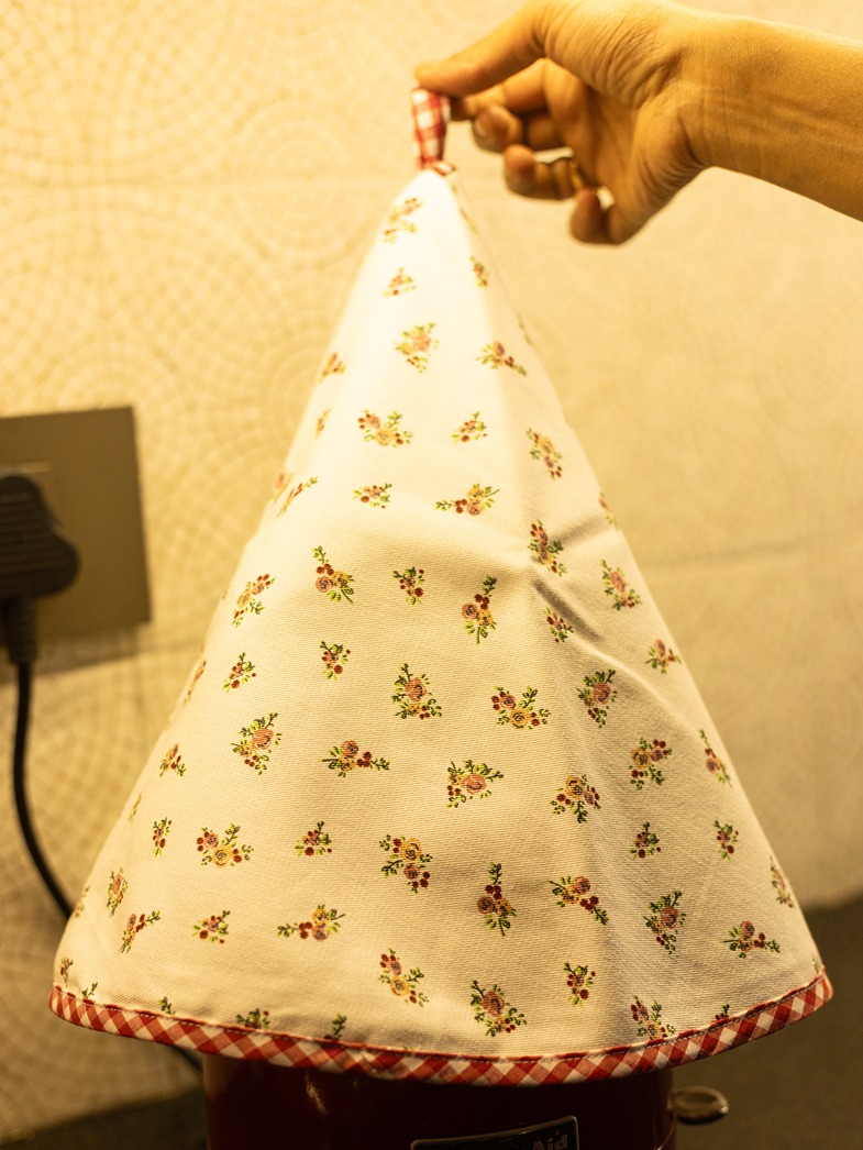 Round Appliance Cover (For Mixies, Kettles etc ) - Pretty Little Red Floral