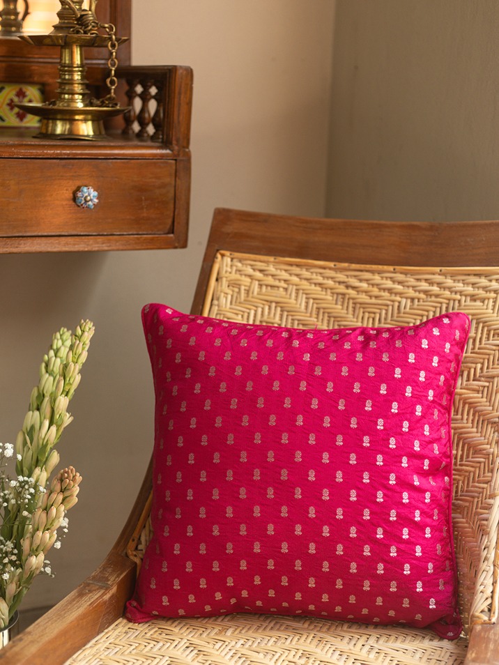 Cushion Covers - Festive - Gulabi Silver (16