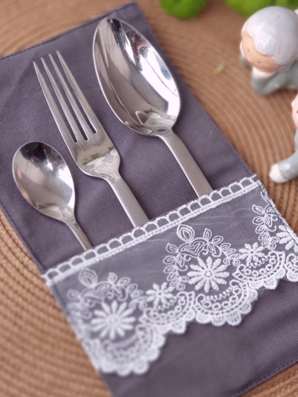 Cutlery Pockets - Classic grey themed (Single Unit)