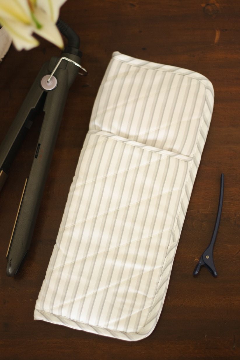 Flat Iron / Hair Straightener Cover - Grey striped